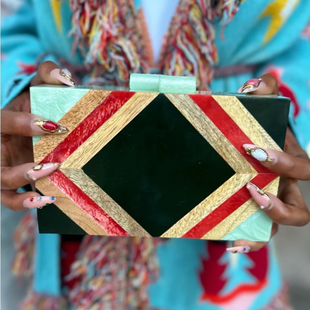 Colorful Geometric Clutch hard case New